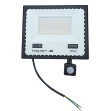 Прожектор LED 100W ULTRA Slim 220V 9000Lm 6500K IP65 з датчиком руху TNSy