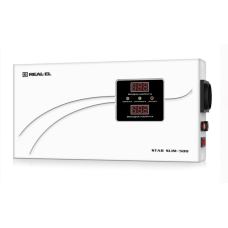 Стабілізатор напруги мережі REAL-EL STAB SLIM-1000, білий