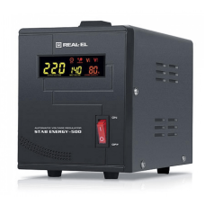 Стабілізатор напруги REAL-EL STAB ENERGY-500, чорний